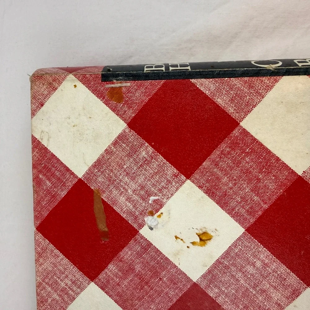 Better Homes and Gardens New Cook Book Vintage Red Gingham 5 Ring Binder 1970s